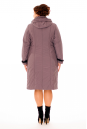 Женское пальто из текстиля с капюшоном, отделка норка 8010520-3