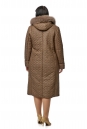 Женское пальто из текстиля с капюшоном, отделка песец 8010633-3