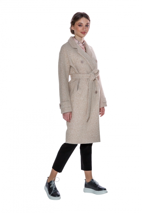 Женское пальто из текстиля с воротником 8011545