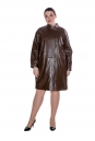 Женское кожаное пальто из натуральной кожи с воротником 8011604