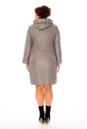 Женское пальто из текстиля с капюшоном, отделка искусственный мех 8011872-3