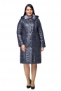 Женское пальто из текстиля с капюшоном, отделка искусственный мех 8011874