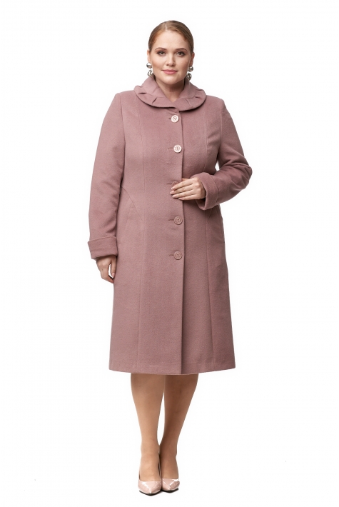Женское пальто из текстиля с воротником 8012236
