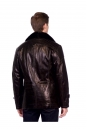 Мужская кожаная куртка из натуральной кожи с воротником, отделка норка 8014160-3
