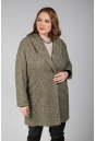 Женское пальто из текстиля с воротником 8023421
